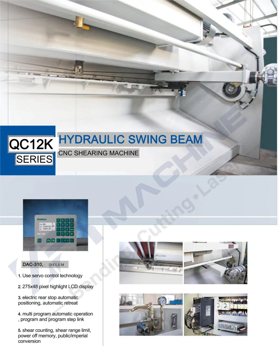 QC11y Sheet Metal Plate CNC Hydraulic Swing Beam and Guillotine Cutting Mechanical Shearing Machine