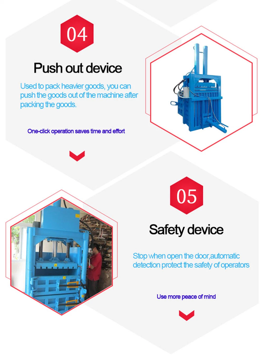 Baler Machine Compress Press Baling Machine Hydraulic Press Baler Operation Scrap Baling Press