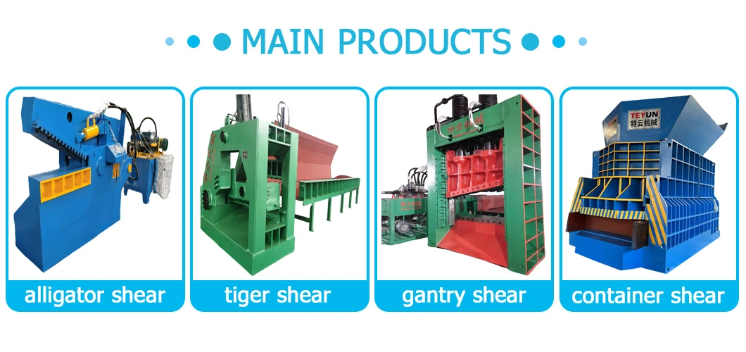 Heavy Duty Automatic Hydraulic Guillotine Cutting Machine Gantry Shear for Shearing Waste Metal with Feeding Box