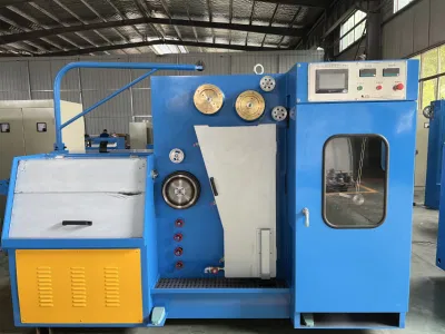High Speed Copper Fine Wire Drawing Machine with Annealing / Max 14Dies for Copper Cable Conductor Production