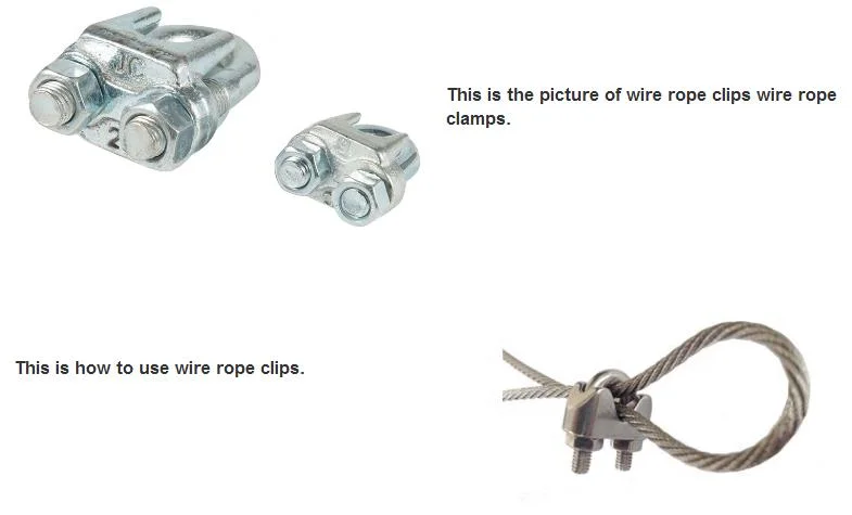 Malleable Wire Rope Clip, Wire Rope Clamp in Rigging Hardware
