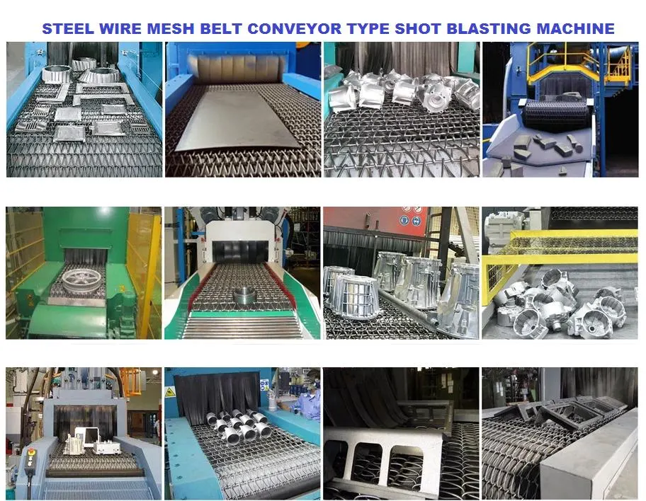 Wire Mesh Belt Conveyor Shot Blasting Machine with Deburring and Deflashing