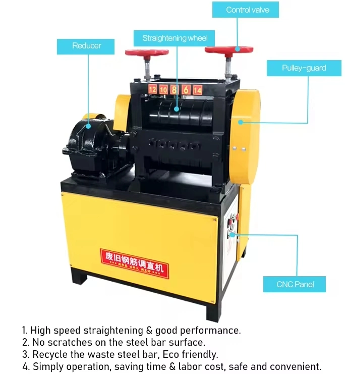 6-25mm Used Rebar Straightening Machine 25mm Scrap Steel Bar Rebar Rod Straightening Machine for Sale