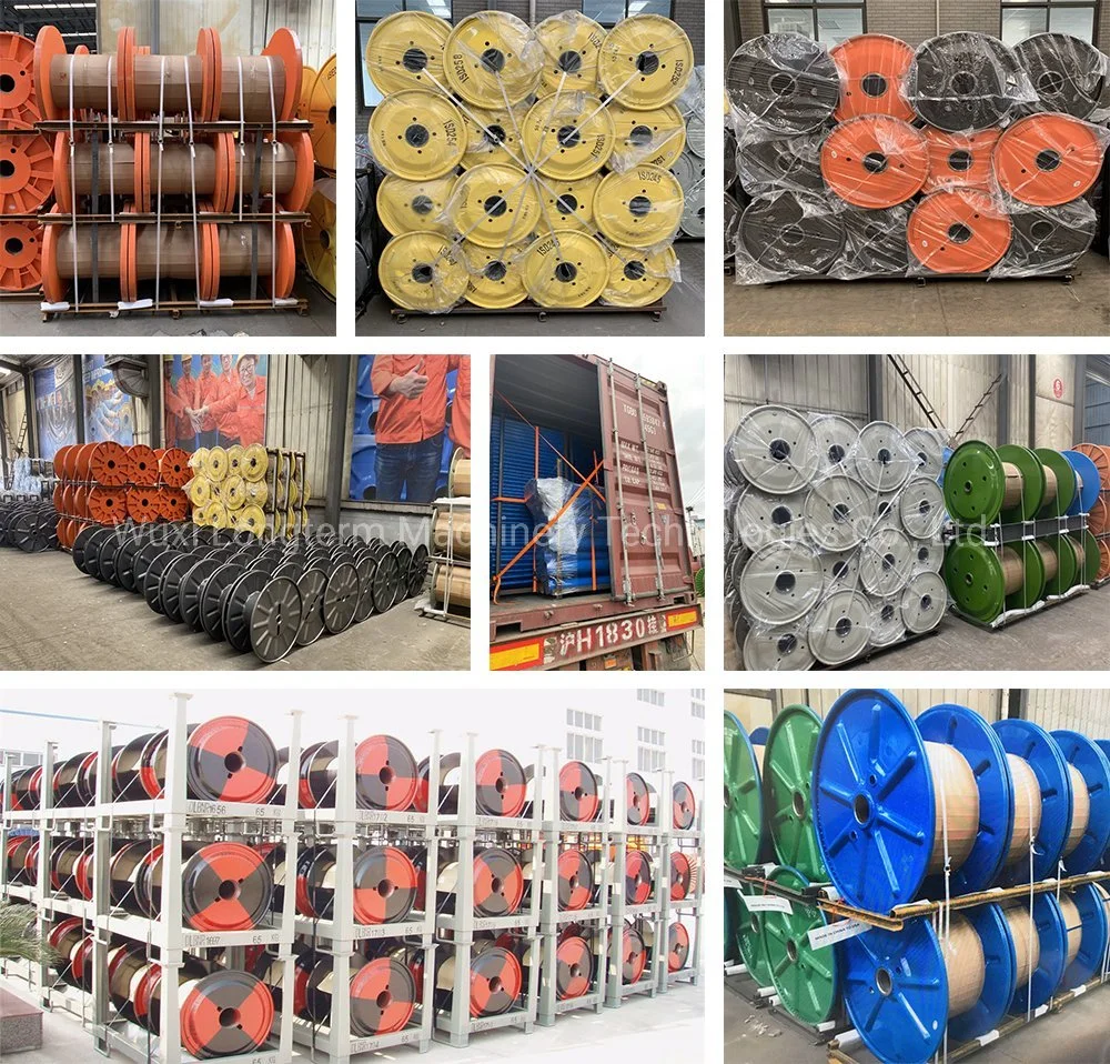 Factory Customized Single Double Layers High Speed Steel Metal Bobbin Cable Wire Winding Coiling Spool Cable Reeling Drum