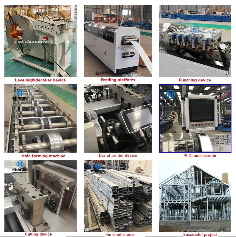 Steel Frame Lgs Light Gauge Steel Villa Light Gauge Steel Framing Roll Forming Machine