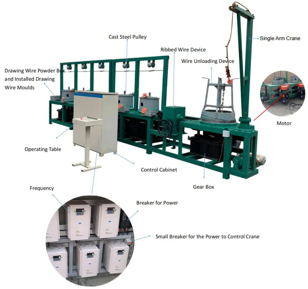 Pulley Wire Drawing Machine for Nail Wires and Steel Wire Mesh