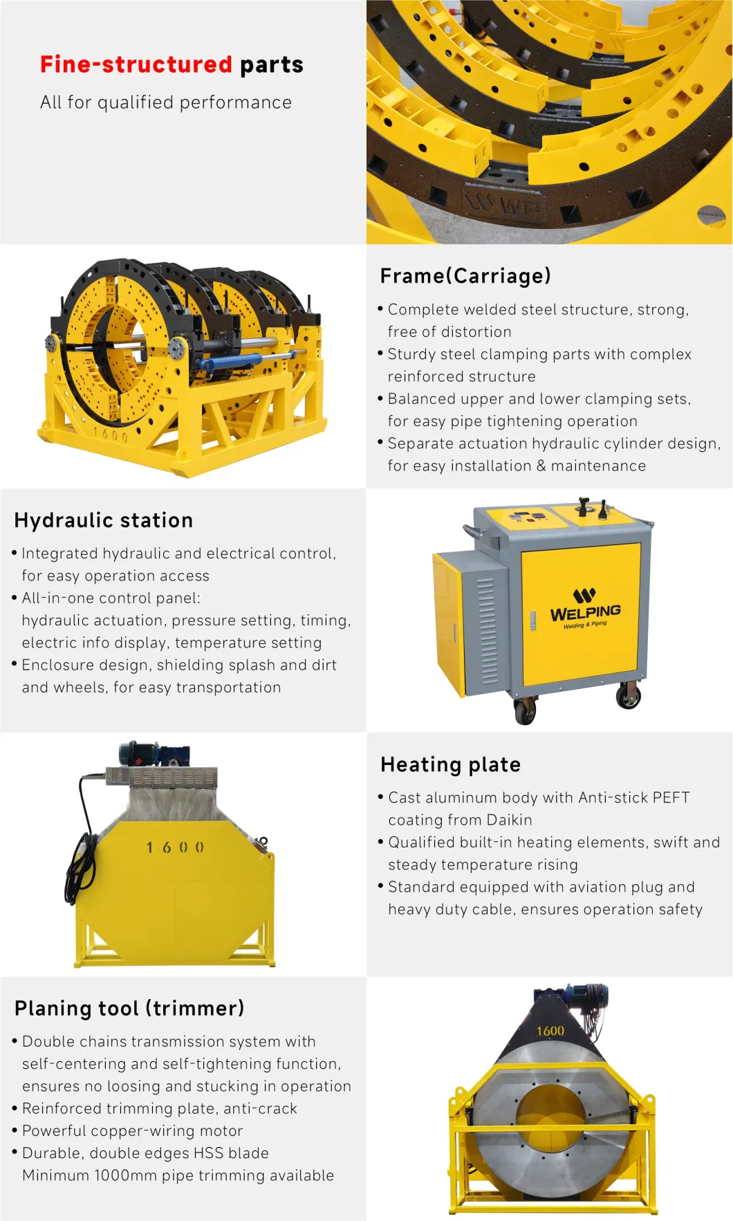 HDPE Pipe Welding Machine Butt Fusion Welder Hydraulic Semi Automatic Butt Welder