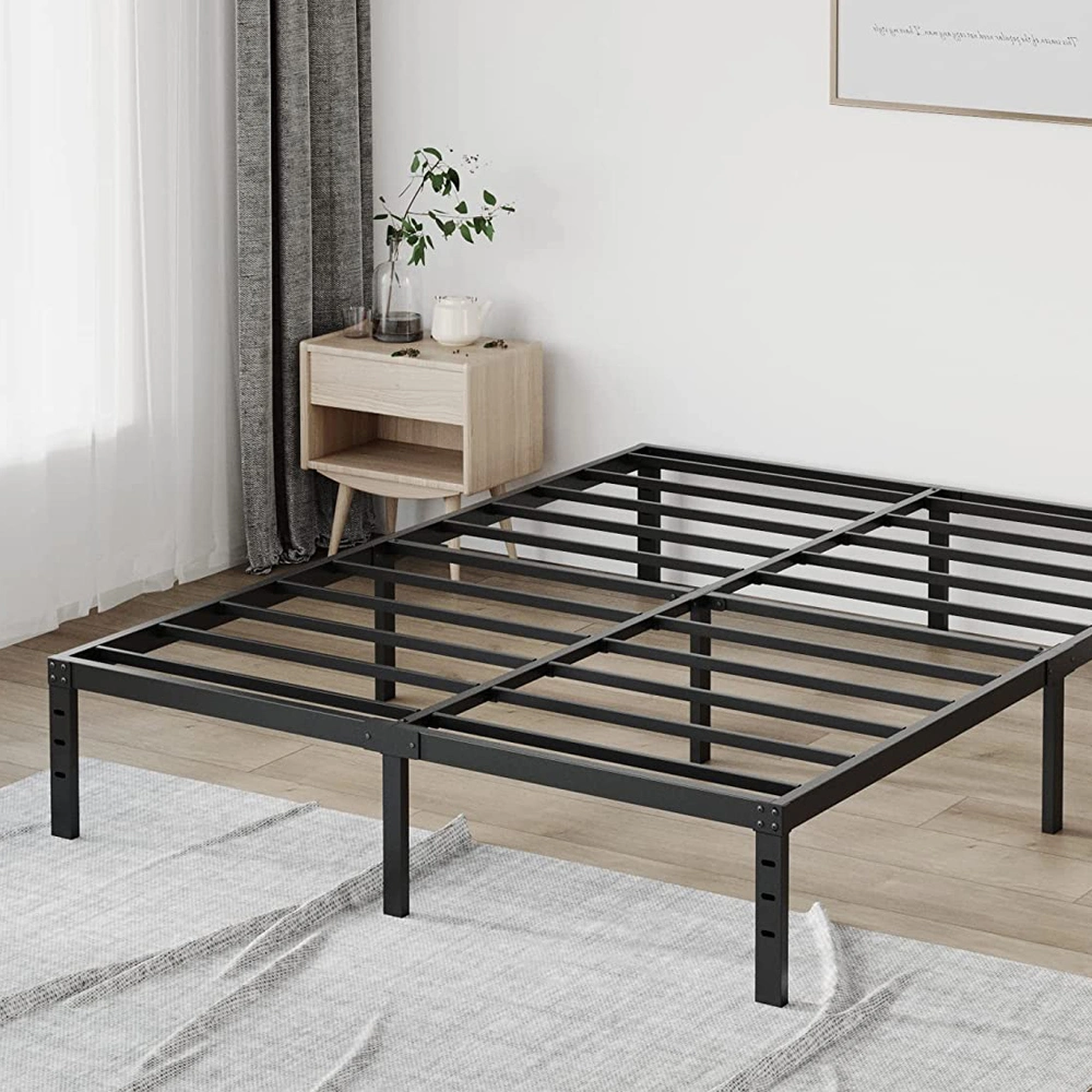 Cheap Price Modern Worker Dormitory Single Folding Bed New Design Easy Assembly Metal Platform Bed Frame
