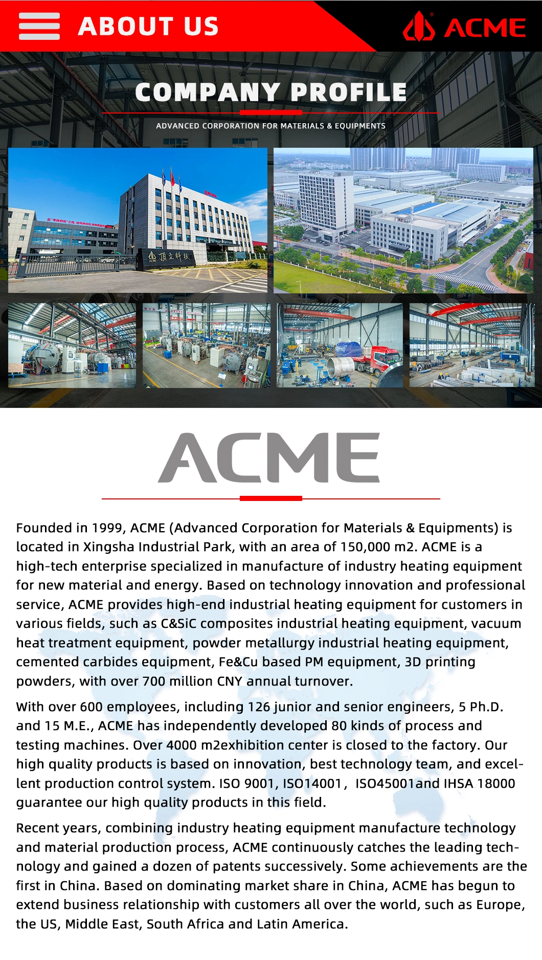 Acme Horizontal Vacuum Annealing Furnace, Industrial Furnace