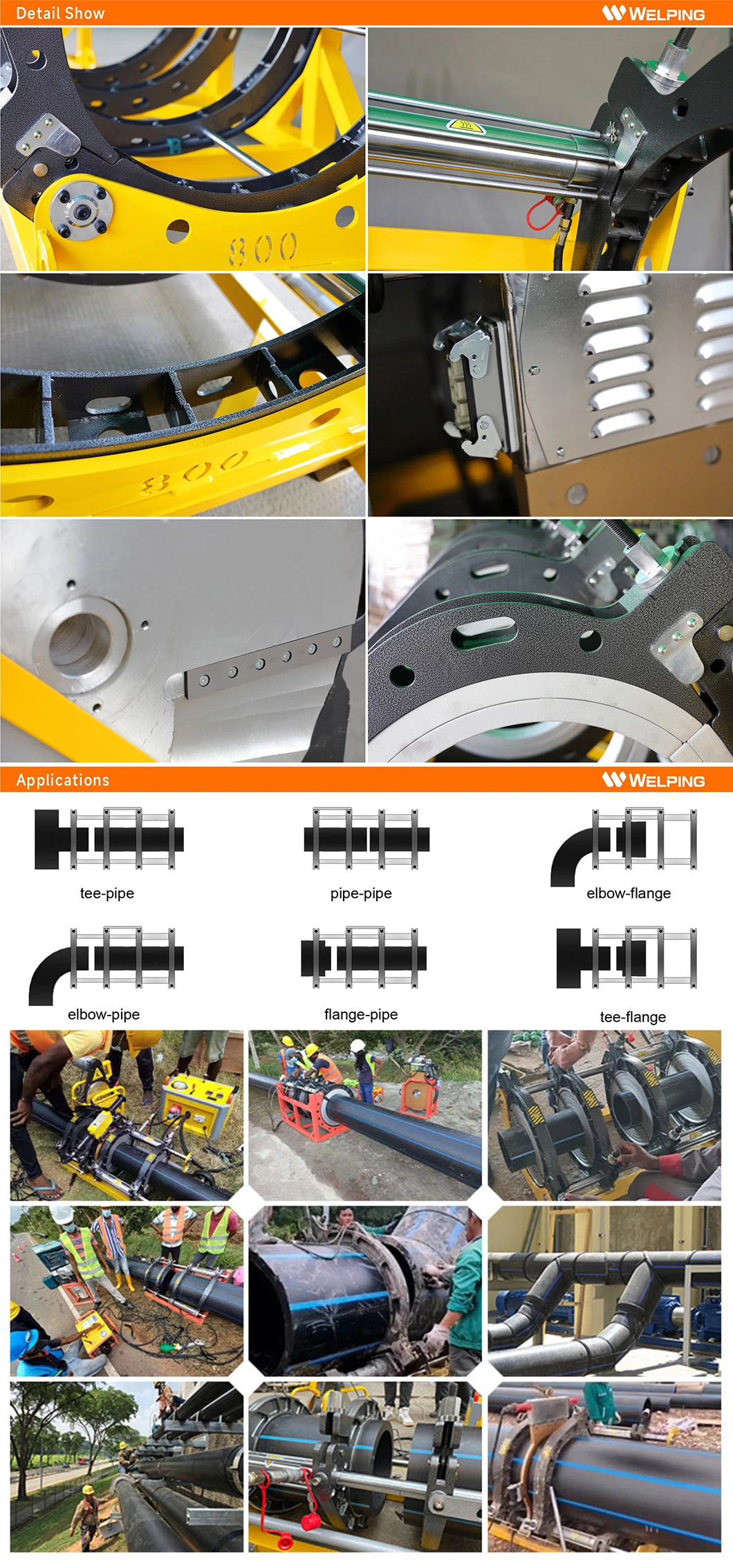 High Quality Hot Plate Semi-Automatic Hydraulic Pipe Welding HDPE Joint Machine Butt Fusion Welding Machine