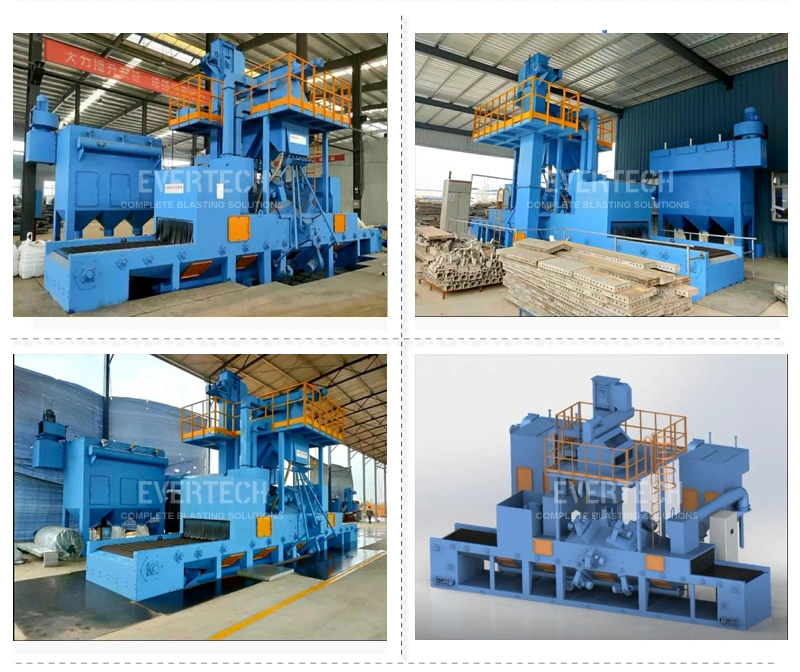 Metal Wire Mesh Belt Shot Blasting Machine for Foundry Castings Forgings Die Castings Surface Cleaning