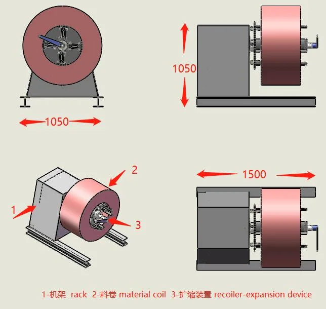 Hydraulic Decoiler Machine 10t Hydraulic Decoiler in China Uncoiler for Roll Forming Machine