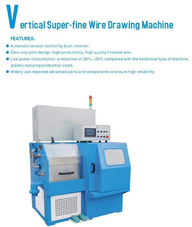 Vertical Super-Fine Copper Wire and Cable Drawing Machine