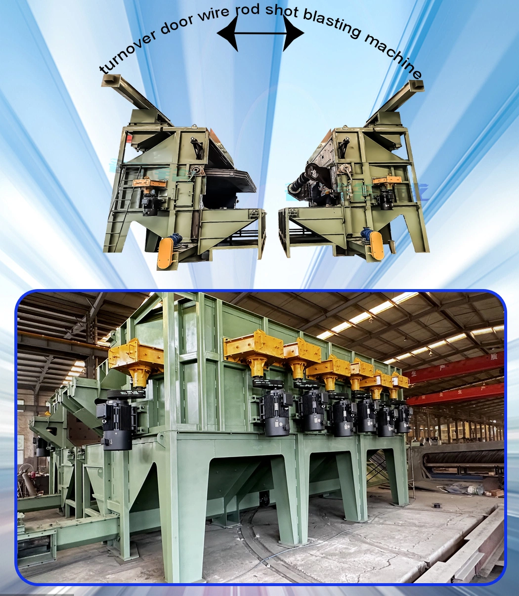 China Wire Rod Coil Shot Blasting Machine Used on Welding Wire Diameter: 5.5-42mm