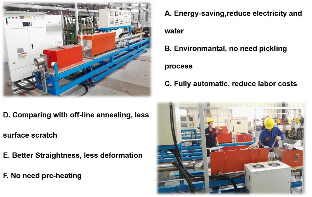 Continious Type Stainless Steel Pipe Bright Annealing Machine Solution Heat Treatment Furnace