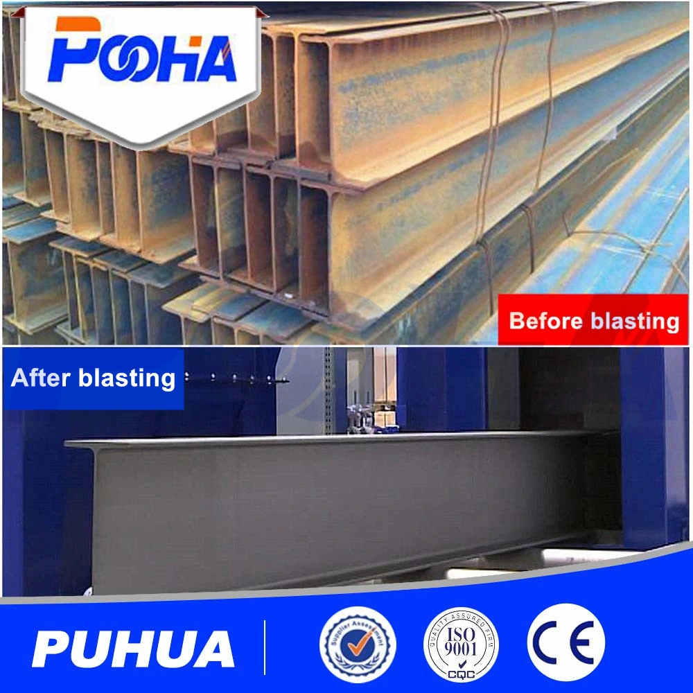 Roller Conveyor Shot Blasting Machine Plate Structure Descaling Machine