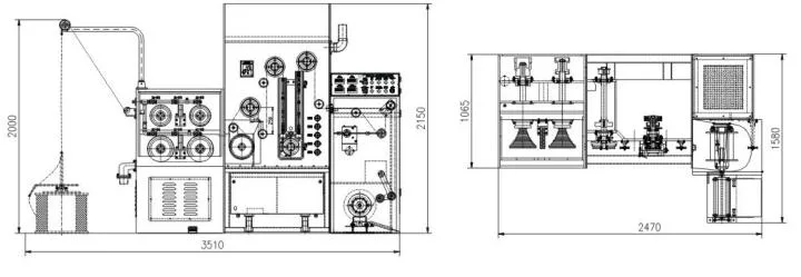 Wire Conductor Making Machine Type 24DHA/24dhb Horizontal Wire Drawing Machine for Copper / Aluminium