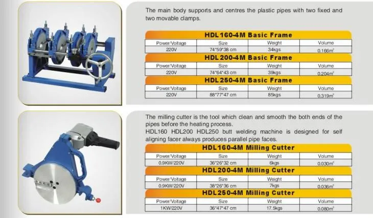 4 Rings Screw Manual Butt Fusion Welder/HDPE/PE Pipe Jointing Machine