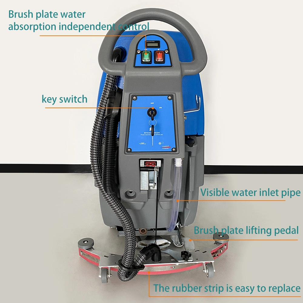 Hot Sale Electric Ride on Floor Scrubber Machine Cleaning Duty Low Speed Industrial Workshop Small Ride on Floor Scrubber
