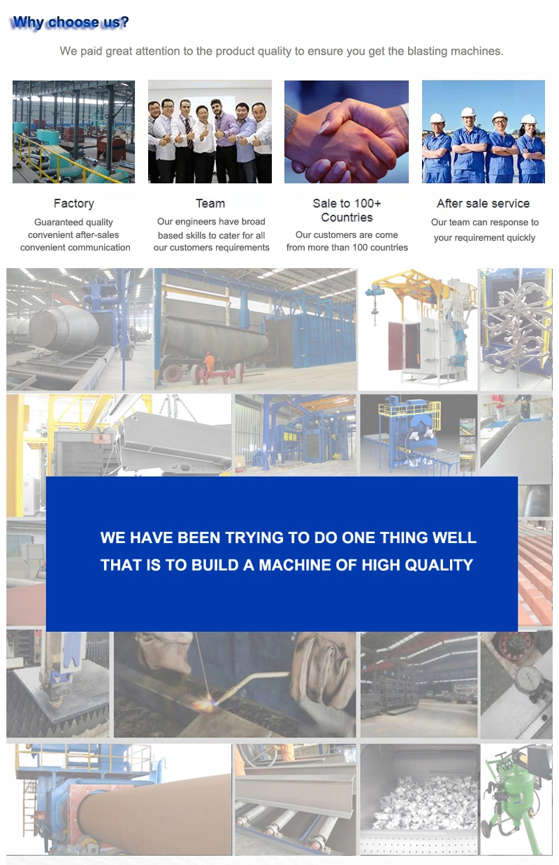 Metal Wire Mesh Belt Shot Blasting Machine for Foundry Castings Forgings Die Castings Surface Cleaning