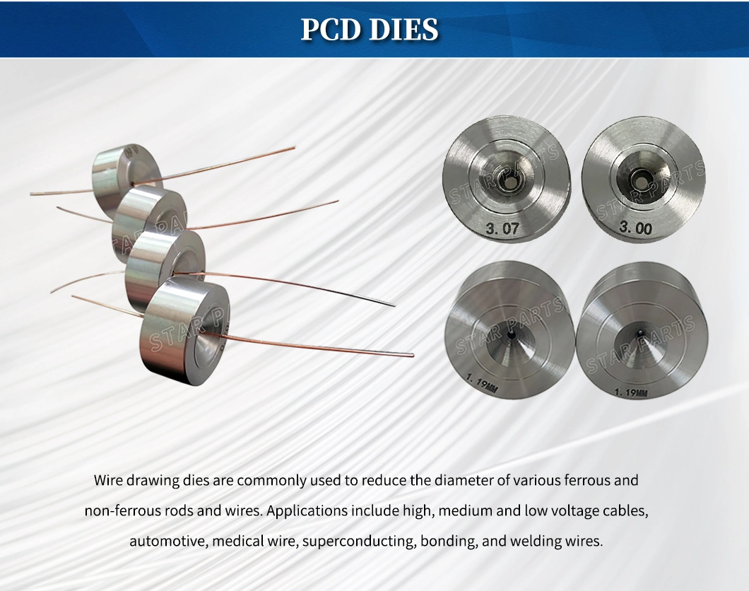 Poly-Crystal-Diamond PCD Wire Drawing Die for Copper Wire Drawing Machine