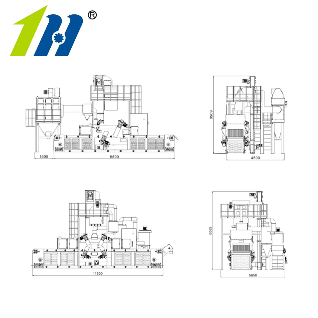 New Style Automatic Wire Mesh Belt Sand Shot Blasting Machines for Stone Casting Parts Wheels