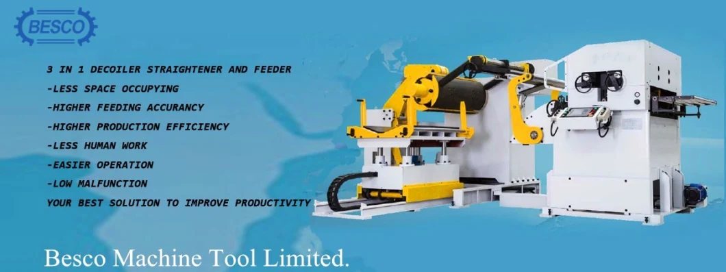 Level Feeder Hydraulic Decoiler Plate Straightening Machine Servo Feeder Machine 3 in 1 Cutting Sheet Sheet 0.3mm-99m 2000-5000