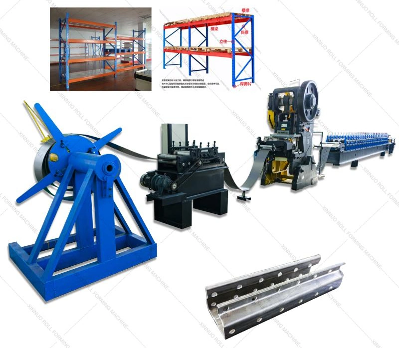 Storage Racks Roll Forming Machine Storage Rack Upright Shelf Frame Roll Forming Machine