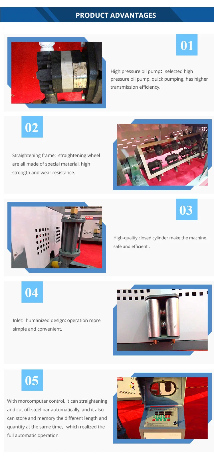 Hight Quality Automatic CNC Hydraulic Straightening and Cutting Machine