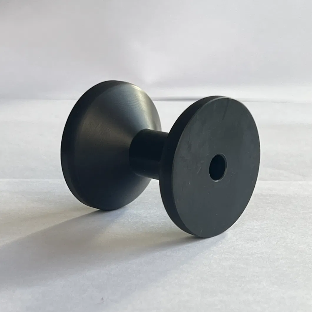 Custom CNC Machining Black Anodizing Insulated Guide Wheel for Copper Wire Winding Machine
