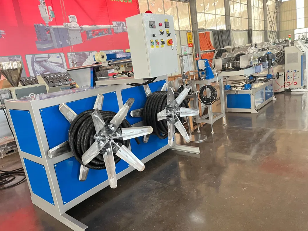 Manufacturer PA/PP/PE Gi Electrical Pipe Corrugated Flexible Pipe Cable Protection Hose Production Line