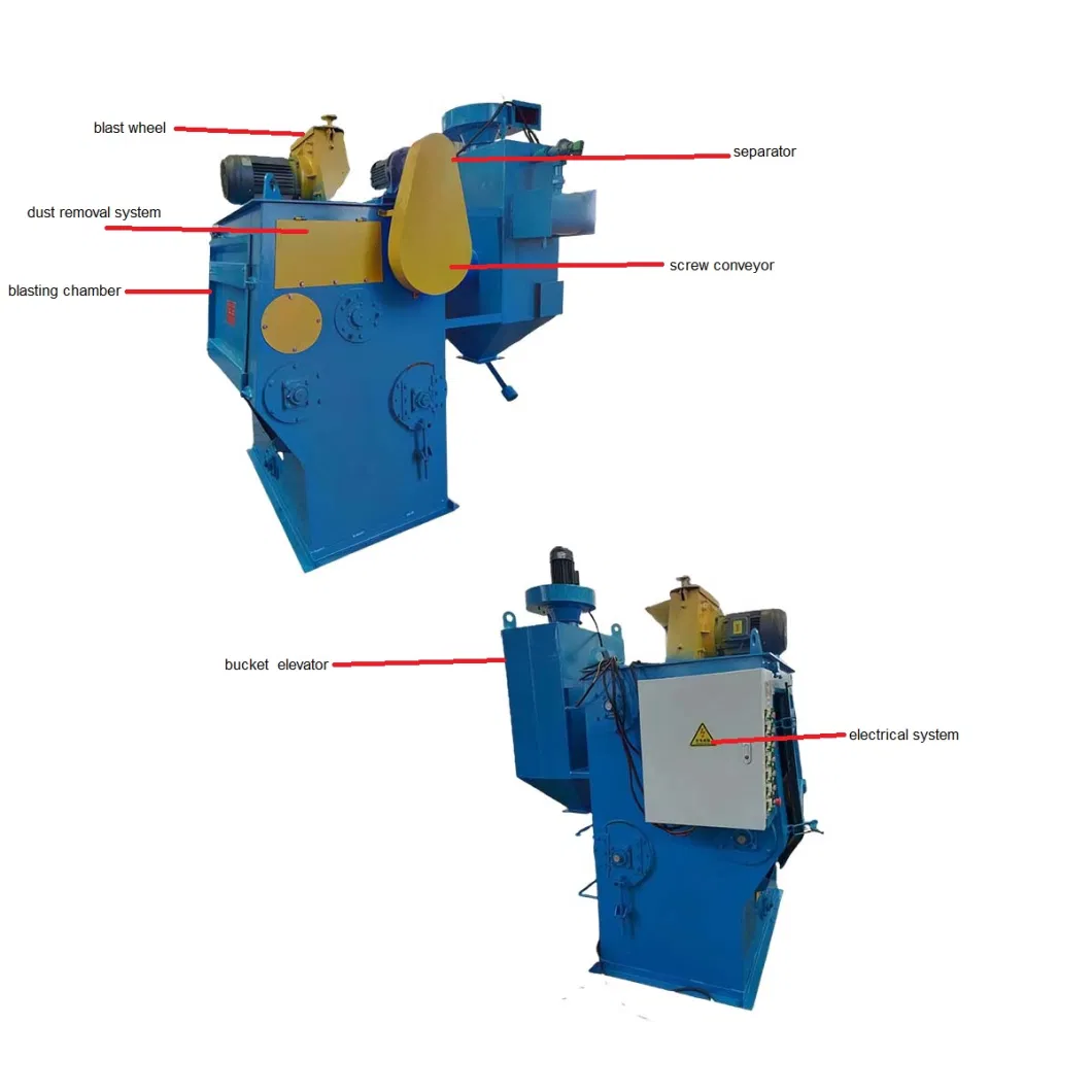 Profile Beam Steel Asphalt Wire Mesh Tunnel Shot Blasting Machine