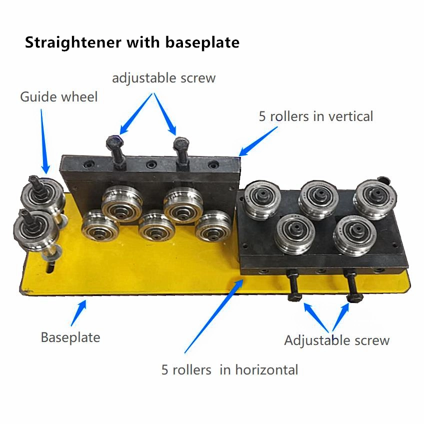 Steel Tube Straightening Trolley Wire Straightening Manual Handle Crank Feeder Wire Straighten