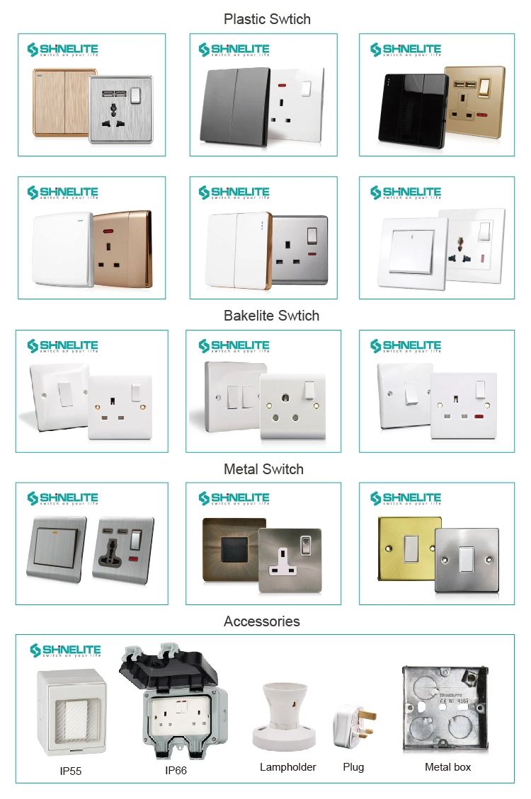 Home Decoration Lavina Switch 1 2 3 4 Gang Control Lighting Electrical Switch Frame Less Popular Design