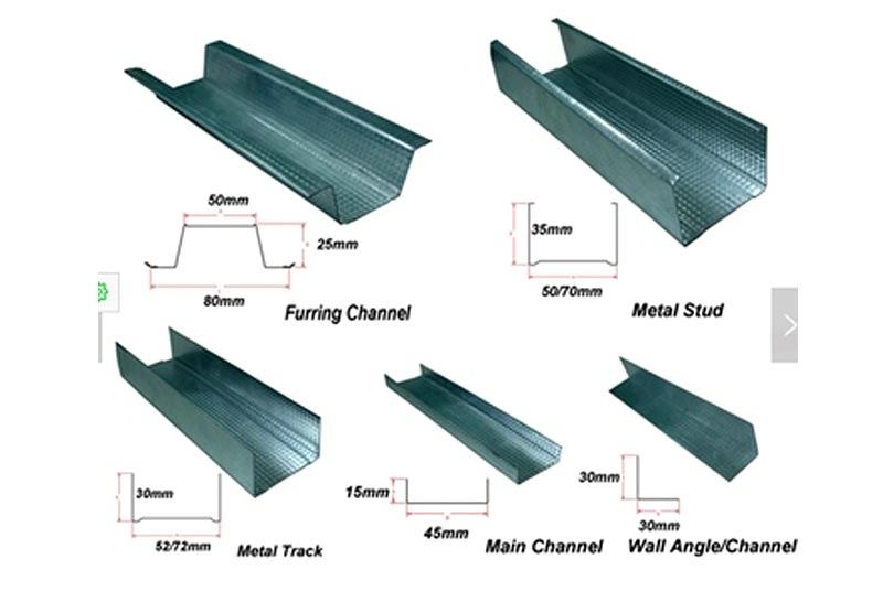 Xinnuo Furring Omega Channel Frame Light Steel Keel Drywall Stud Roll Forming Machine