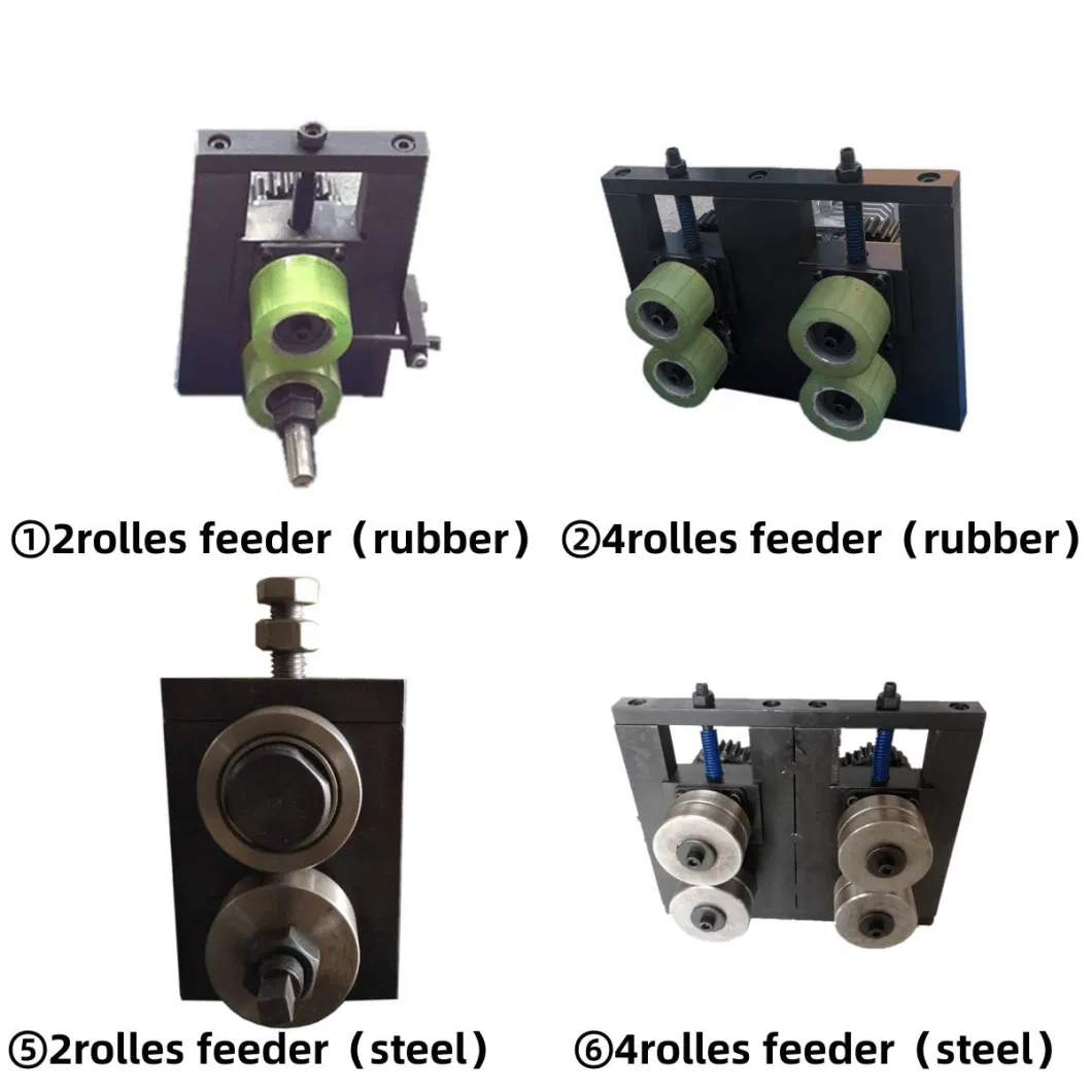 4 Rollers Metal Sheet Feeder Rubber Wheel Rolls Traction Straightening Feeder Machine