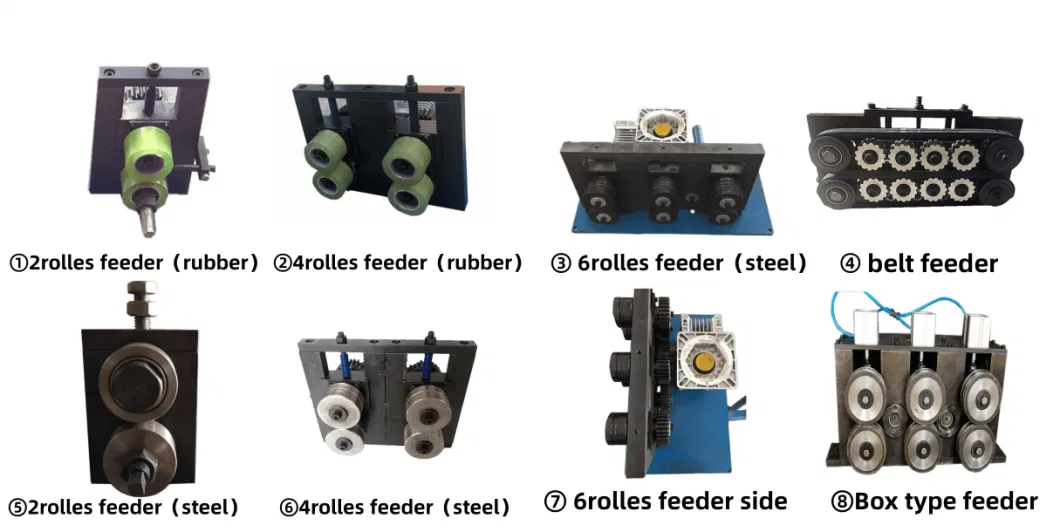 4 Rollers Metal Sheet Feeder Rubber Wheel Rolls Traction Straightening Feeder Machine