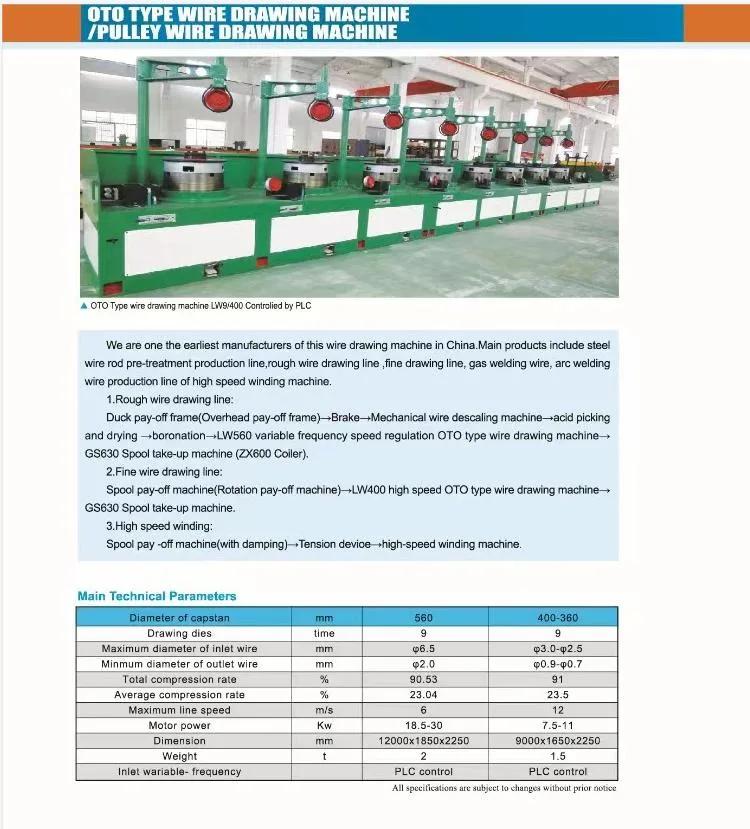 Chinese Made Wet Wire Drawing Machine Series