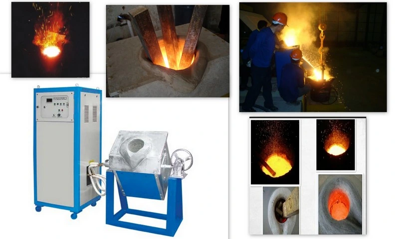 Electric Industrial Metal Platinum Iron Copper Steel Induction Melting Furnace