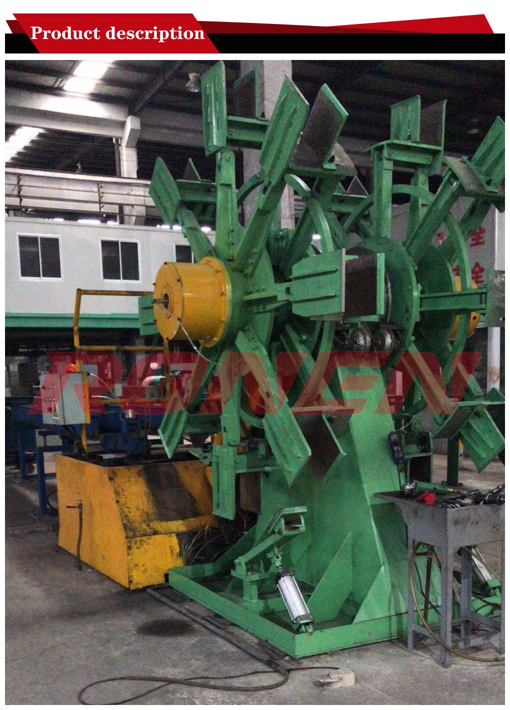 Windmill Type Vertical Steel Wires Traverse and Precision Winding Machine