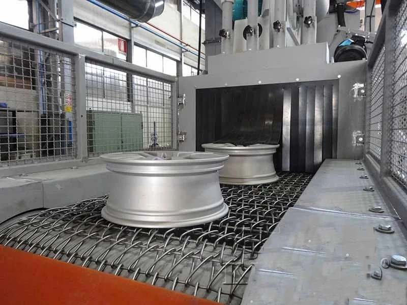 Roller Conveyor Wire Mesh Belt Shot Blasting Machine