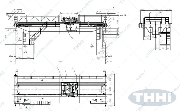 10 Ton 9 M Double Beam Electric Hoist Lifting Machine Bridge Crane with Wire Rope