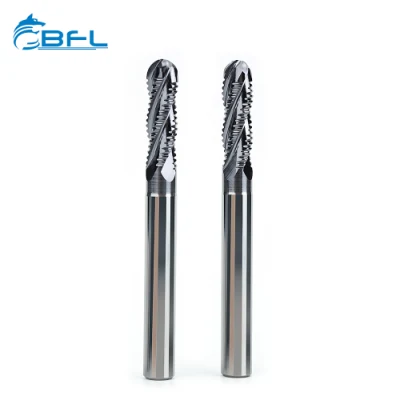 Bfl carburo cementado 4 Flautas desbastado punta esférica CNC Fresa Fresa áspero