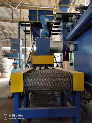 El transportador de correa de malla de alambre Granallado máquina con un gran volumen de aire