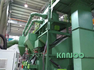 Limpieza de superficies de la bobina de alambre Granallado máquina para la Eliminación de óxido de Knnjoo