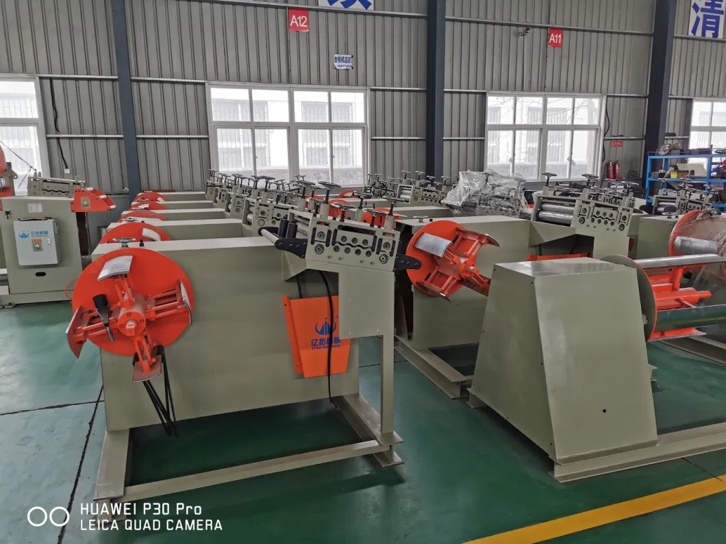 New 2 in 1 Steel Coil Hydraulic Uncoiler Straightening Feeder Decoiling Machine