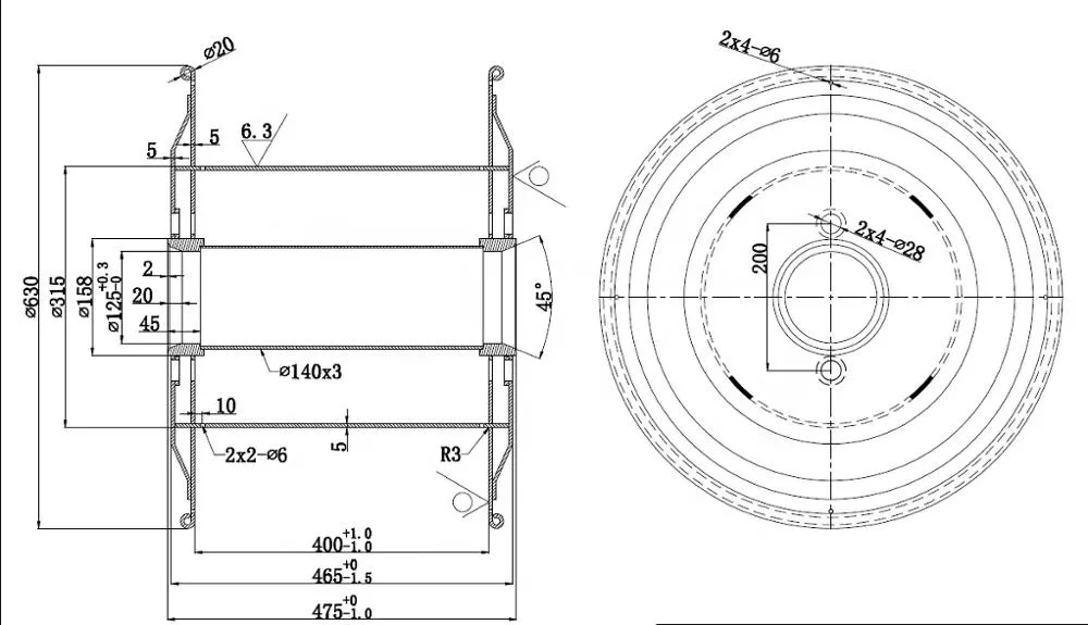 Winding Wire Cable Accessories Flat High Speed Bobbin for Drawing. Stranding and Bunching Machines Wire Reel