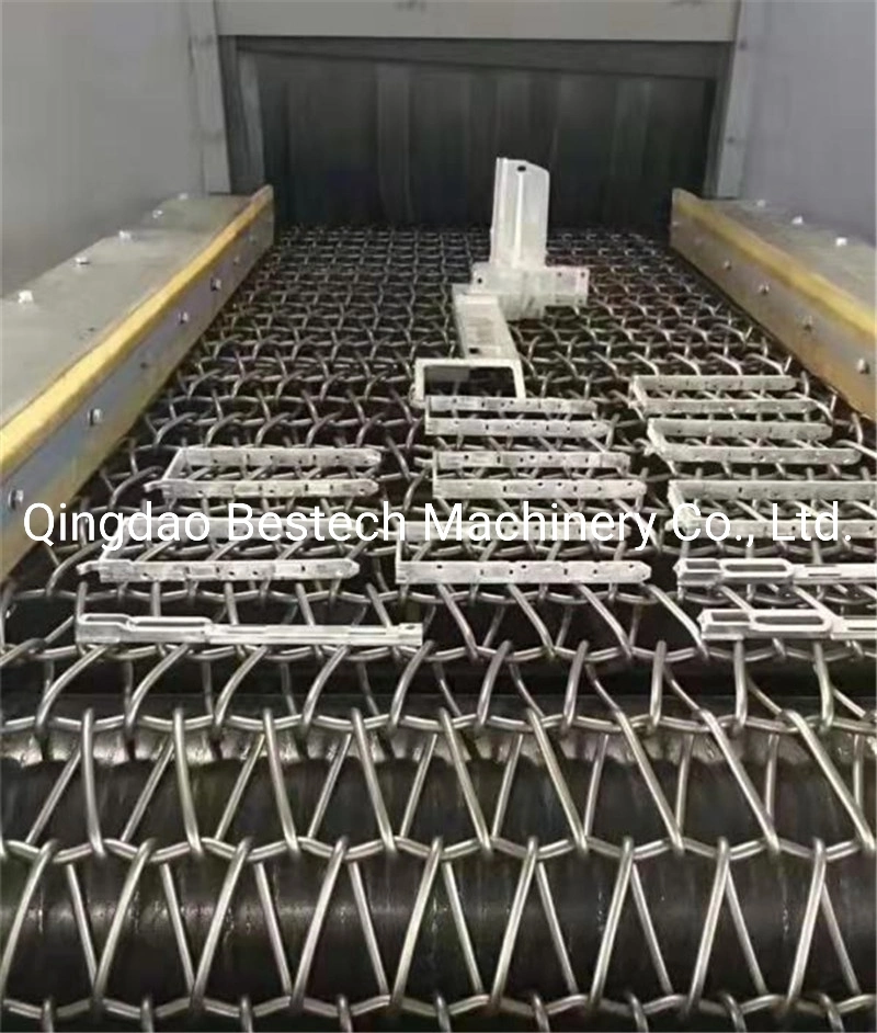 Wire Mesh Conveyor Belt Alloy Wheel Shot Blasting Cleaning Machine