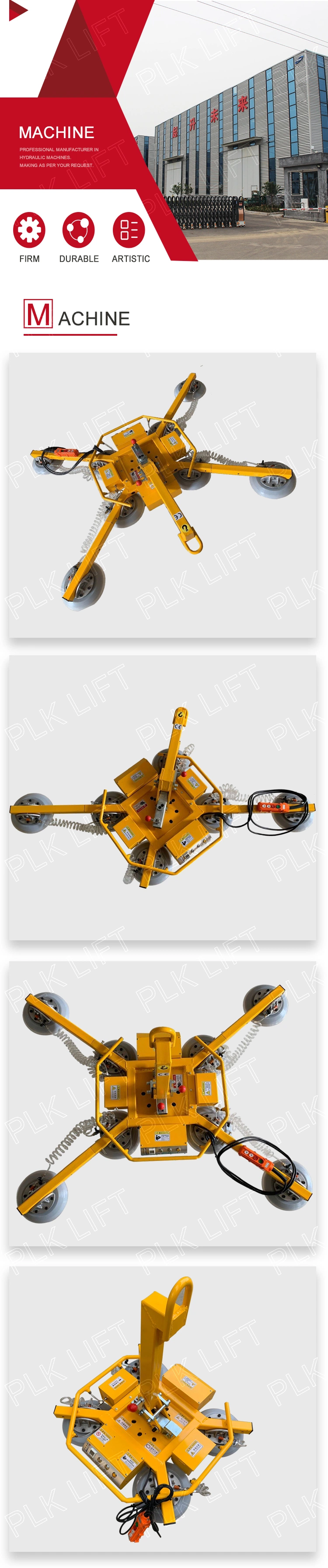 400kg to 1000kg Electric Glass Lifter Vacuum Plate Lift with CE