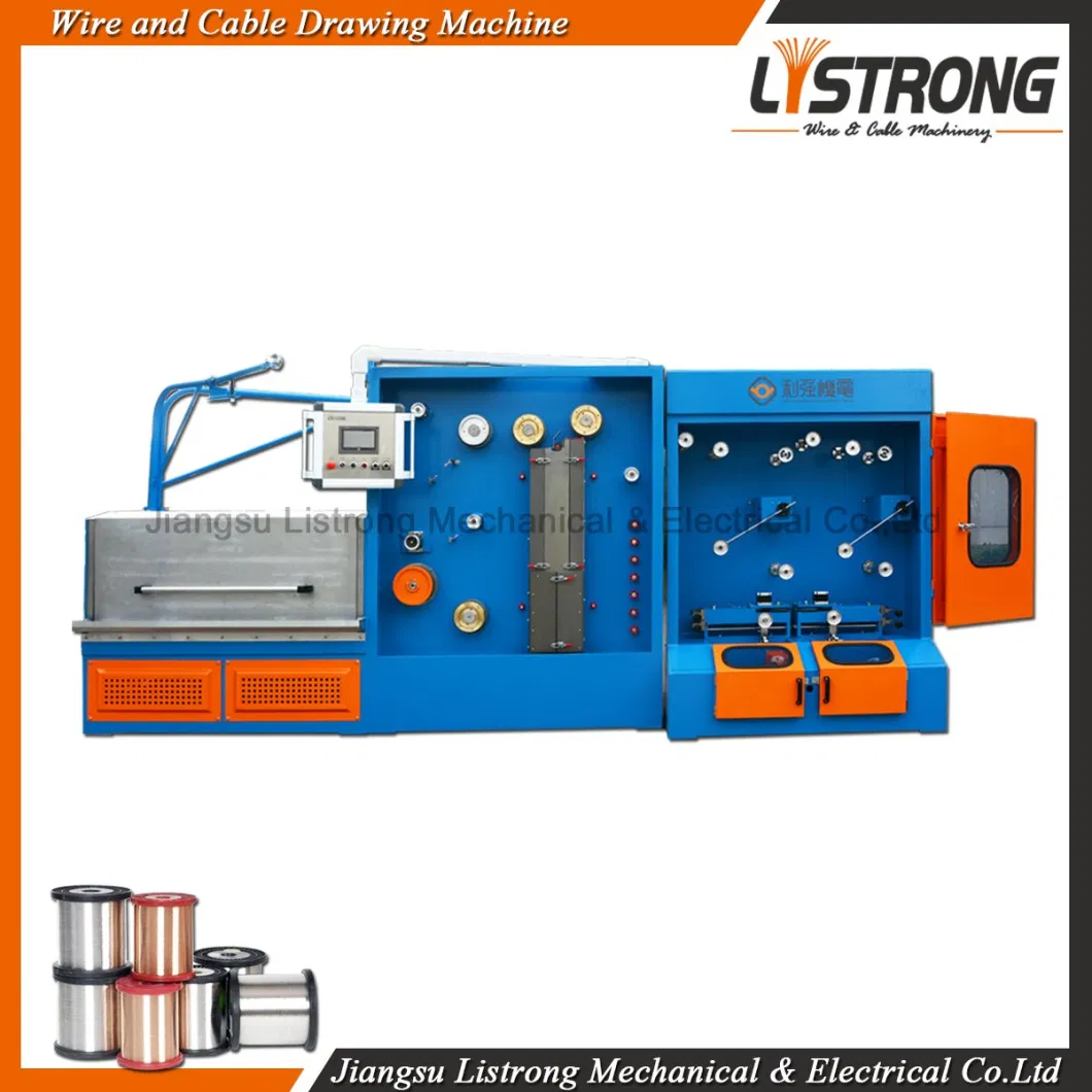 Listrong 0.12-0.5mm Electric Cable Brass Fine Wire Drawing Machine with Continuous Annealing